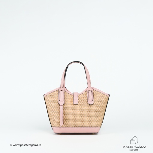 Poseta Loren - Piele &amp; Rafie - ROZ-CANDY - Img 3