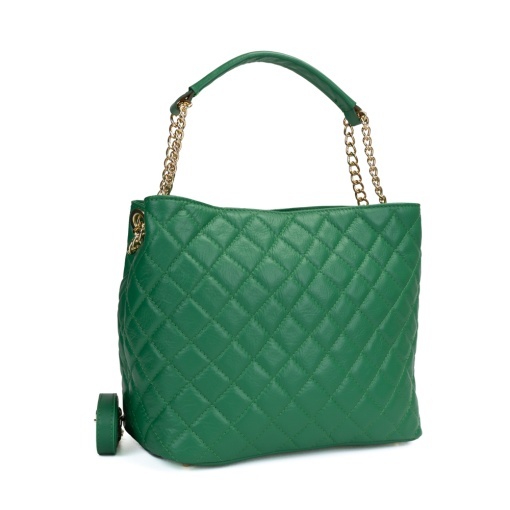 Poseta Piele Agnes - VERDE
