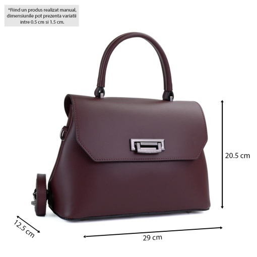 Poseta Piele Alana - BORDO - Img 5