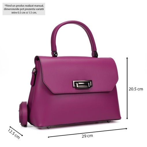 Poseta Piele Alana - FUCSIA-INCHIS - Img 5