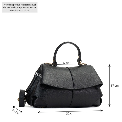 Poseta Piele Amelie - NEGRU - Img 5
