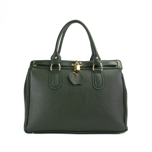 Poseta Piele Angie - VERDE INCHIS - Img 2