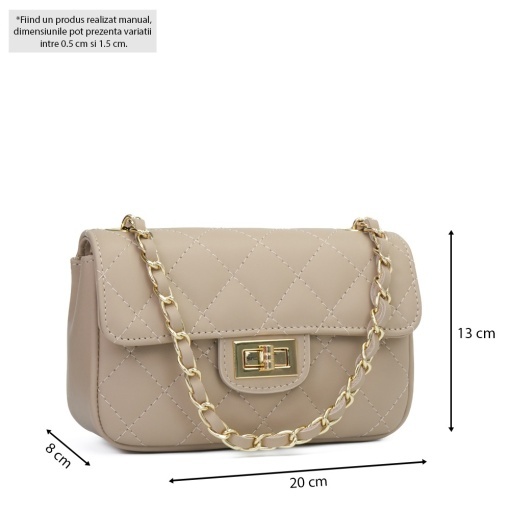 Poseta Piele Baby Ruby - CREM - Img 5