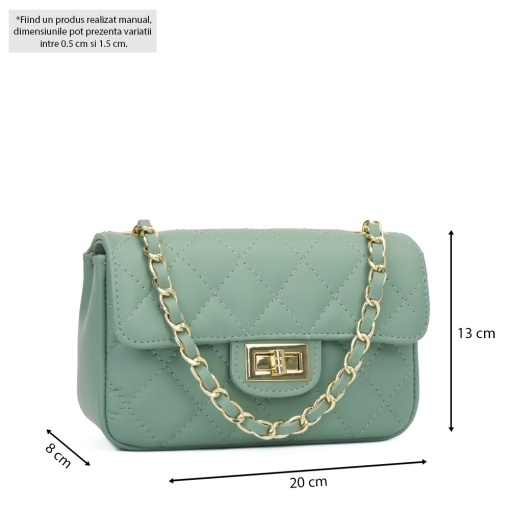 Poseta Piele Baby Ruby - MENTA - Img 5