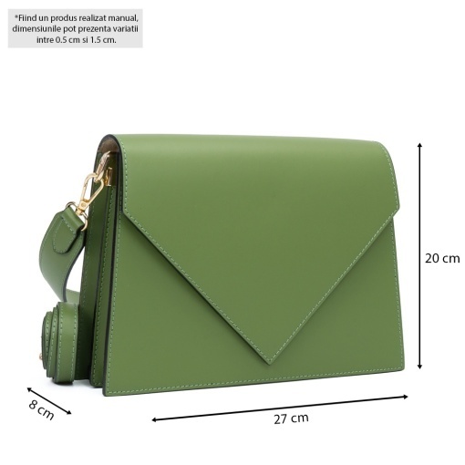 Poseta Piele Gabrielle - VERDE - Img 5