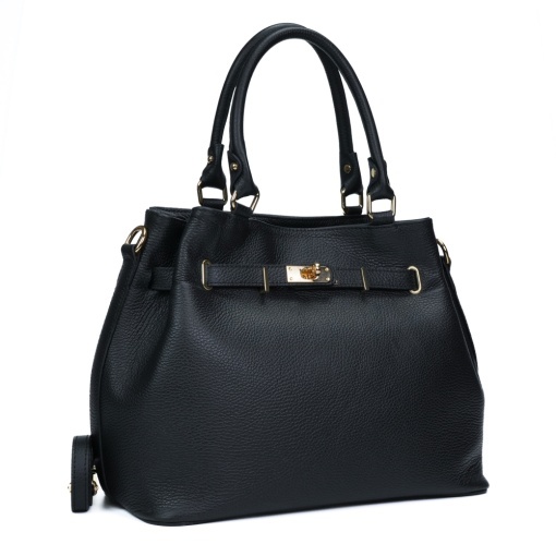 Poseta Piele Ingrid - NEGRU