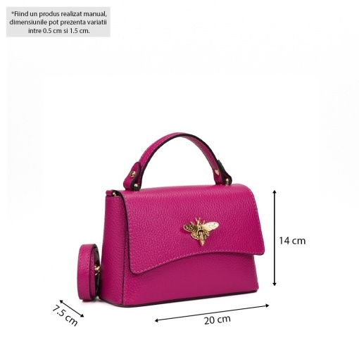 Poseta Piele Kirsti - FUCSIA - Img 5