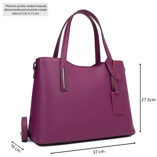 Poseta Piele Michelle - FUCSIA - Img 5