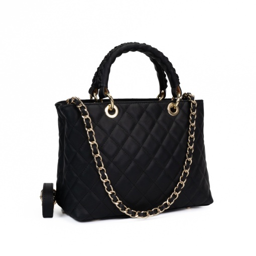 Poseta Piele Mini Georgie - NEGRU