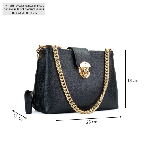 Poseta Piele Mini Noelle - NEGRU - Img 5
