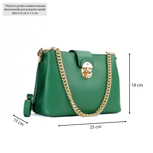 Poseta Piele Mini Noelle - VERDE - Img 5