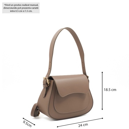 Poseta Piele Mini Pauline - CREM - Img 5