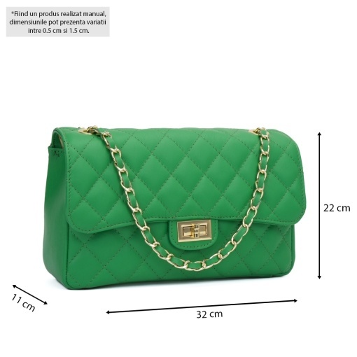 Poseta Piele Ruby - VERDE - Img 5
