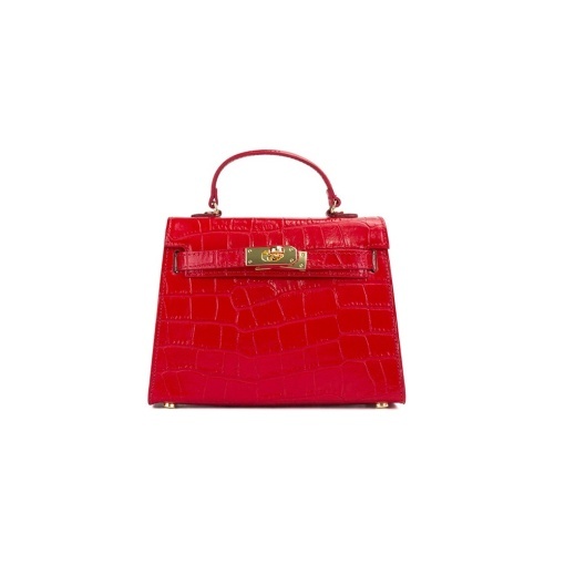 Poseta Piele Thea Croco Baby - ROSU - Img 2