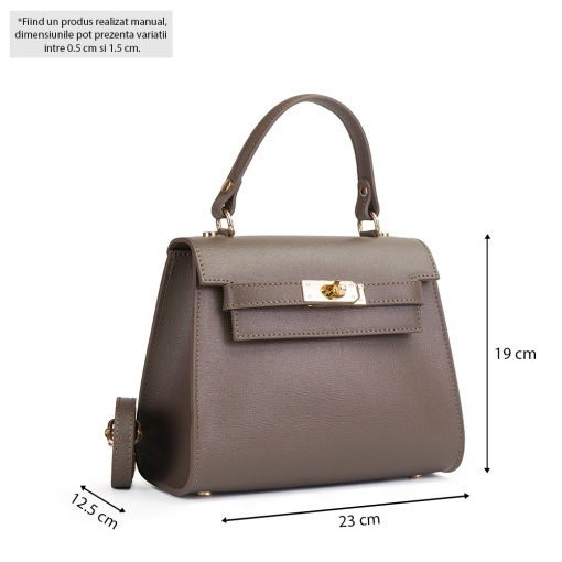 Poseta Piele Thea Safiano - TAUPE - Img 5