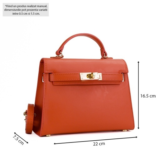 Poseta Piele Thea Slim Mini - CARAMIZIU - Img 5