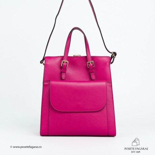 Rucsac Piele Alessa - FUCSIA - Img 2