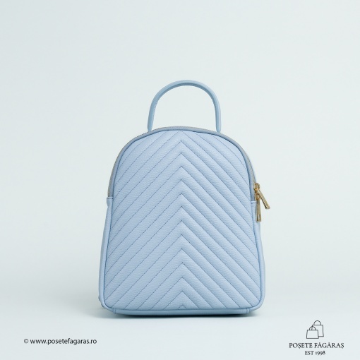 Rucsac Piele Erna - BLEU DESCHIS - Img 2