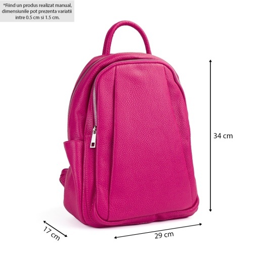Rucsac Piele Timeea - FUCSIA - Img 5
