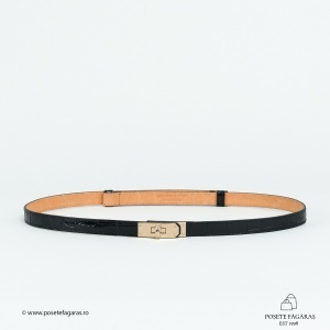 Curea Piele Croco - NEGRU