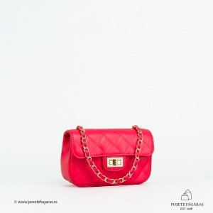 Poseta Piele Baby Ruby - ROSU