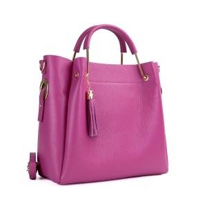 Poseta Piele Bryna - FUCSIA