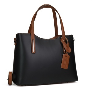 Poseta Piele Michelle - NEGRU-CONIAC
