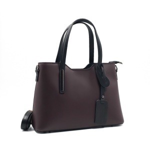 Poseta Piele Mini Michelle - BORDO-NEGRU