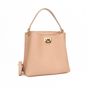 Poseta Piele Mini Stephanie - ROZ-PUDRA
