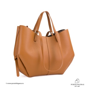 Poseta Piele Mirai - CAMEL