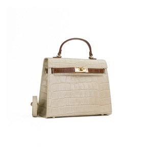 Poseta Piele Thea Croco Mini - BEJ-CONIAC