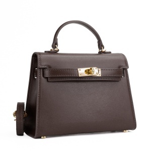 Poseta Piele Thea Slim - MARO-INCHIS