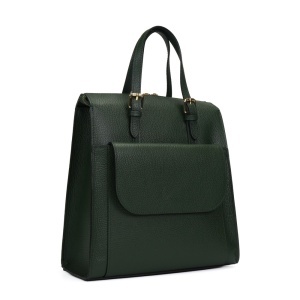 Rucsac Piele Alessa - VERDE INCHIS