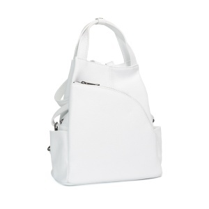 Rucsac Piele Charlene - ALB-SIMPLU