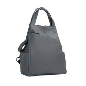 Rucsac Piele Charlene - GRI - INCHIS