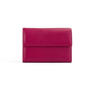 Portofel Piele Mini Alexandra - FUCSIA-INCHIS