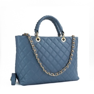 Poseta Piele Georgie - ALBASTRU-DESCHIS