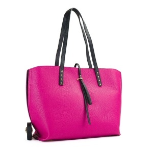 Poseta Piele Isabelle - FUCSIA-NEGRU