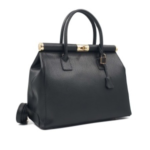 Poseta Piele Jennifer - NEGRU