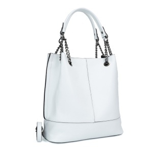 Poseta Piele Lucia - ALB-SIMPLU