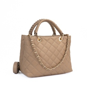 Poseta Piele Mini Georgie - CREM-INCHIS