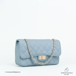 Poseta Piele Mini Ruby - BLEU