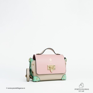Poseta Piele Natalia - ROZ-VERDE