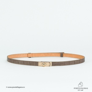 Curea Piele Croco - TAUPE