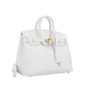 Poseta Piele Mini Edith - ALB-SIMPLU