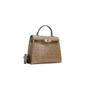 Poseta Piele Thea Croco Baby - CREM-CONIAC