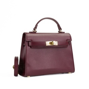Poseta Piele Thea Slim Mini - BORDO