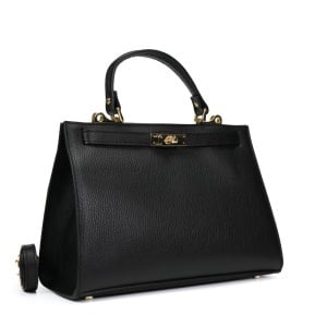 Poseta Piele Theodora - NEGRU