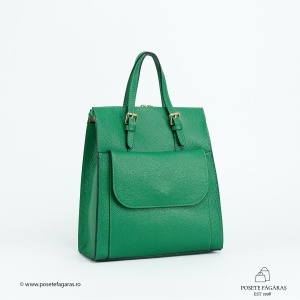 Rucsac Piele Alessa - VERDE