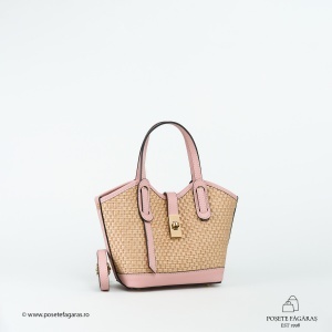 Poseta Loren - Piele & Rafie - ROZ-CANDY
